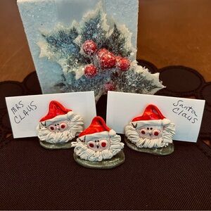 Santa Place Card Holder Set Of Ten
